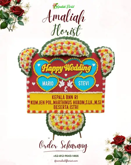 Papan Bunga Pernikahan Rungkut